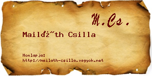 Mailáth Csilla névjegykártya